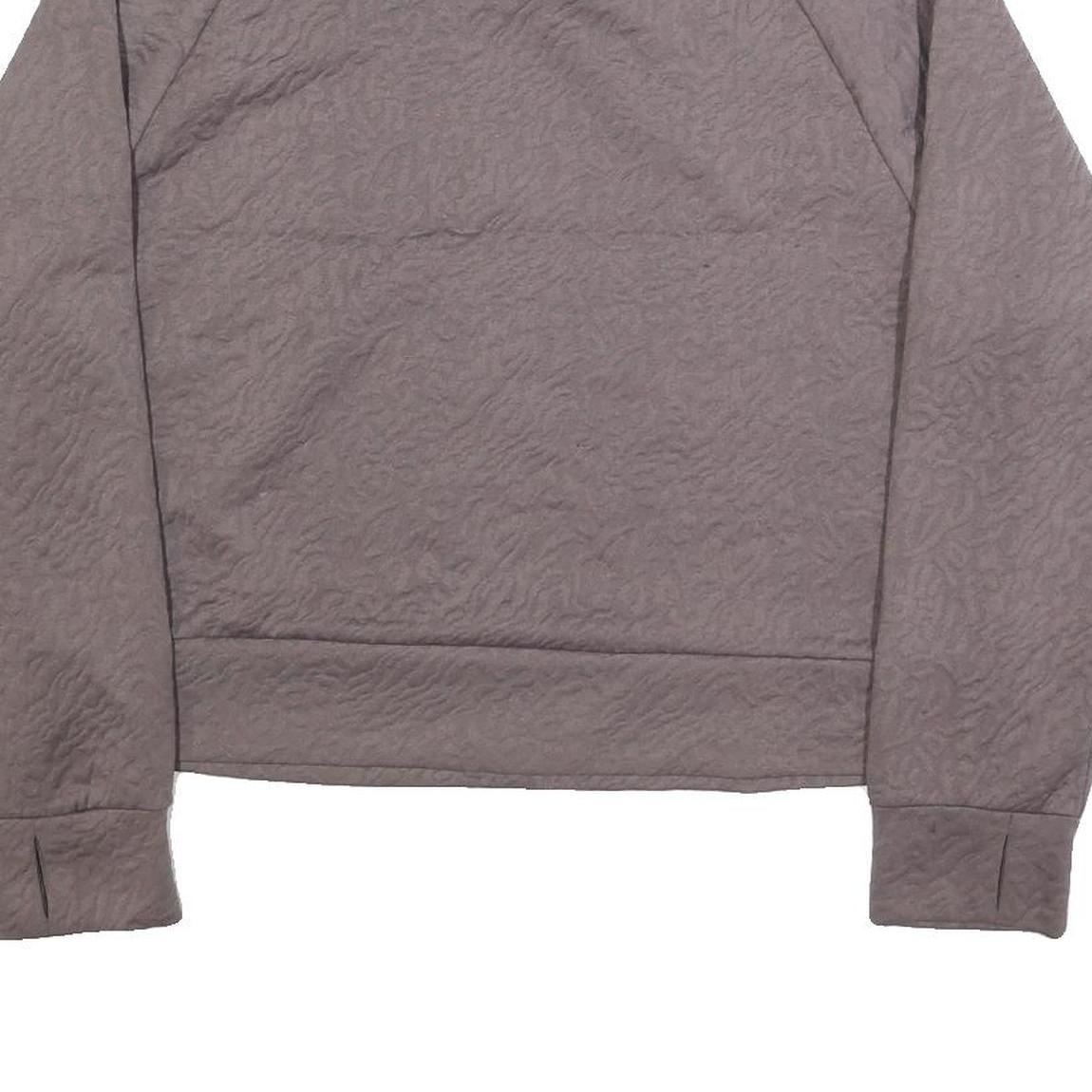 JUICY COUTURE Womens Brown XL High Neck Sweatshirt Polyester Blend Cropped