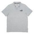 PUMA Mens Grey Short Sleeve Plain M Polo Shirt Cotton Blend Casual Athletic