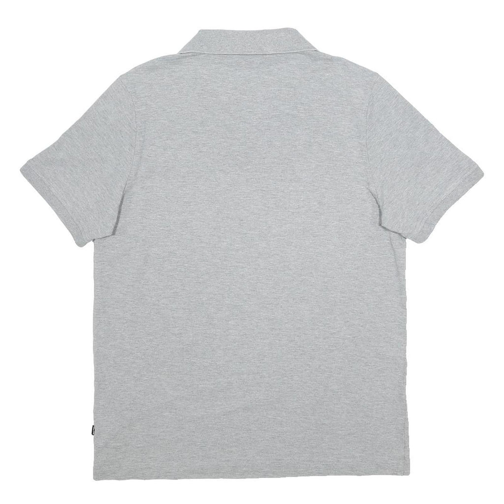 PUMA Mens Grey Short Sleeve Plain M Polo Shirt Cotton Blend Casual Athletic