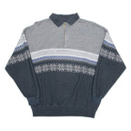 C&A 1/4 Zip Mens Sweatshirt Grey Collared XL