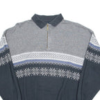 C&A 1/4 Zip Mens Sweatshirt Grey Collared XL