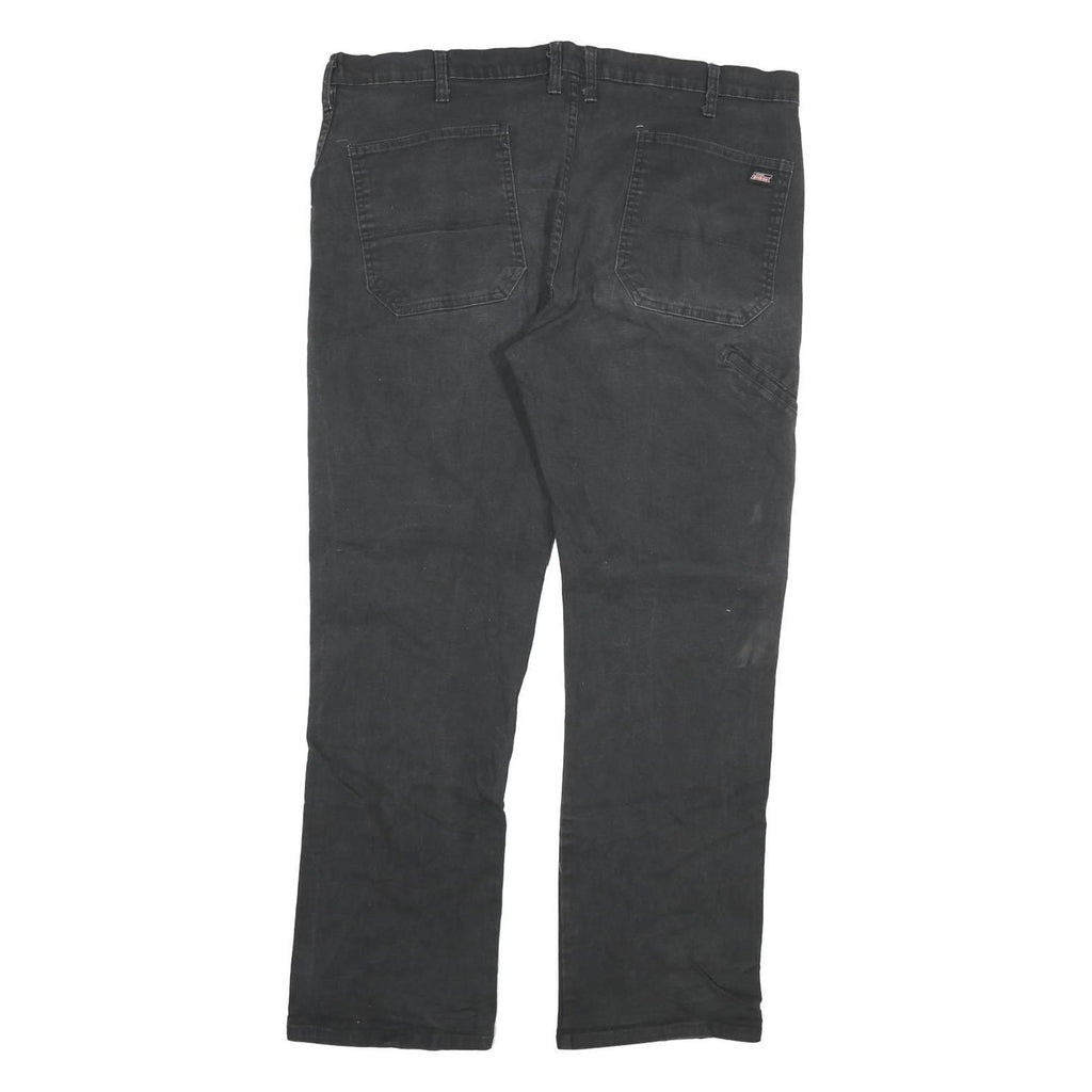 DICKIES Mens Regular Fit Black Cotton Blend Jeans W40 L32 Workwear Straight Zip