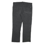 DICKIES Mens Regular Fit Black Cotton Blend Jeans W40 L32 Workwear Straight Zip