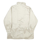 CURRENT SEEN Womens Cream Zip Jacket L Polyester Plain Lightweight Stylish