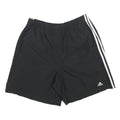 ADIDAS Mens Black Casual Shorts L W34 Polyester Sportswear Elastic Waistband