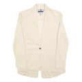 TOMMY HILFIGER Womens Cream Plain Cardigan Button Up Regular Size M Cotton Blend