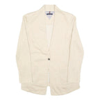 TOMMY HILFIGER Womens Cream Plain Cardigan Button Up Regular Size M Cotton Blend