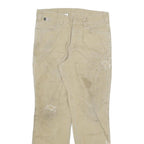CARHARTT Mens Regular Fit Beige Cotton Blend Trousers W30 L30 Workwear Zip