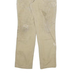 CARHARTT Mens Regular Fit Beige Cotton Blend Trousers W30 L30 Workwear Zip