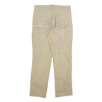 CARHARTT Mens Regular Fit Beige Cotton Blend Trousers W30 L30 Workwear Zip