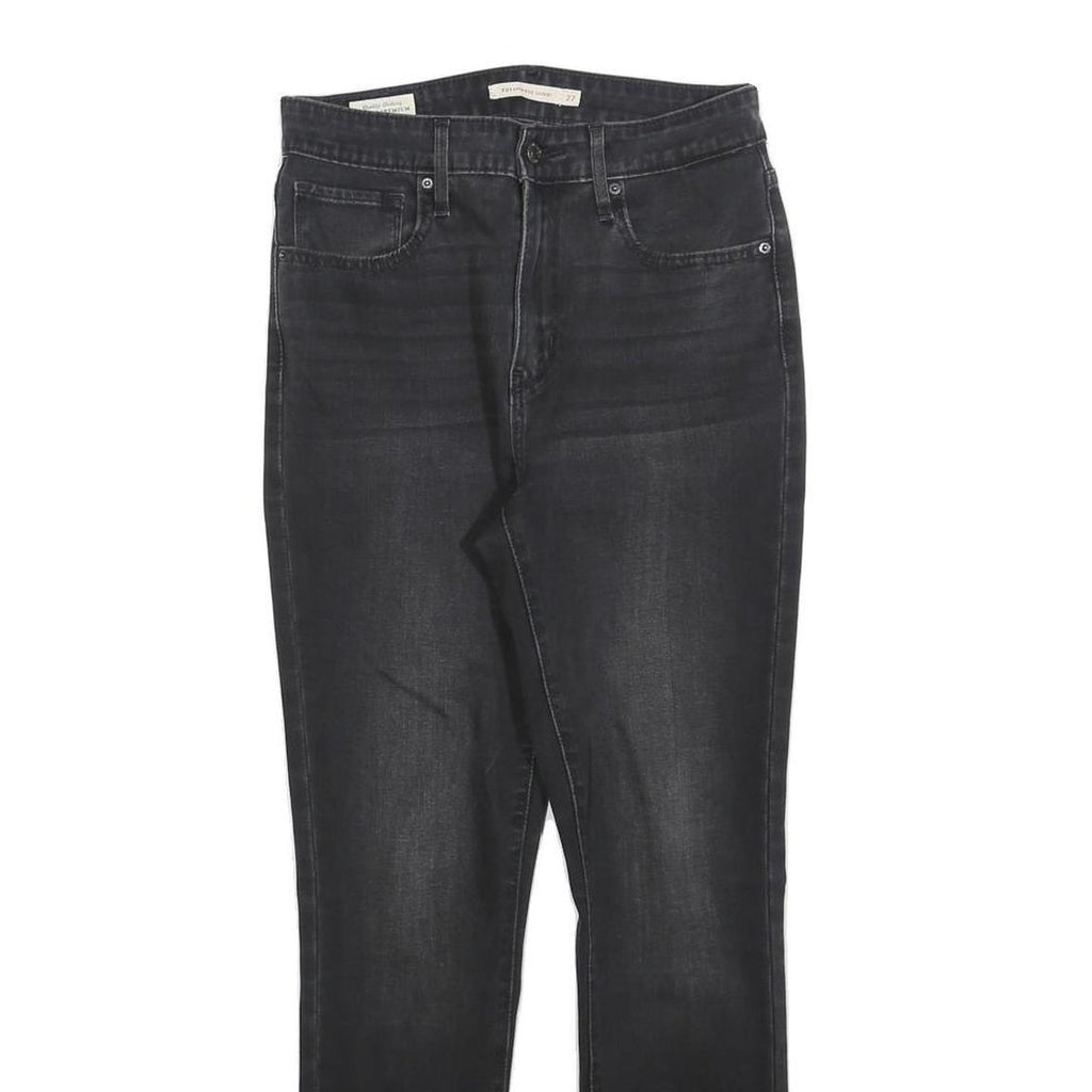 LEVI'S 721 Womens Jeans Black Slim Skinny Denim Medium W26 L25 Stylish Stretch