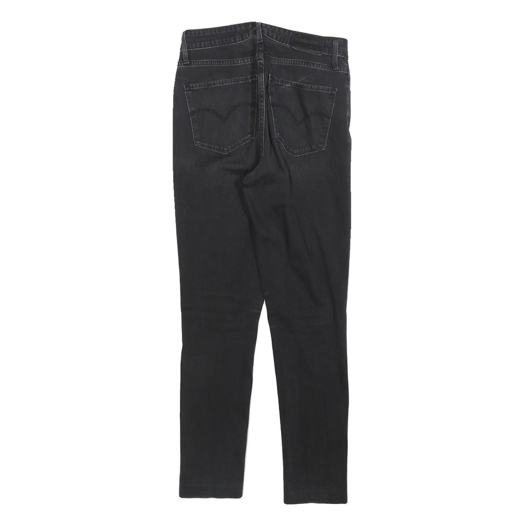 LEVI'S 721 Womens Jeans Black Slim Skinny Denim Medium W26 L25 Stylish Stretch