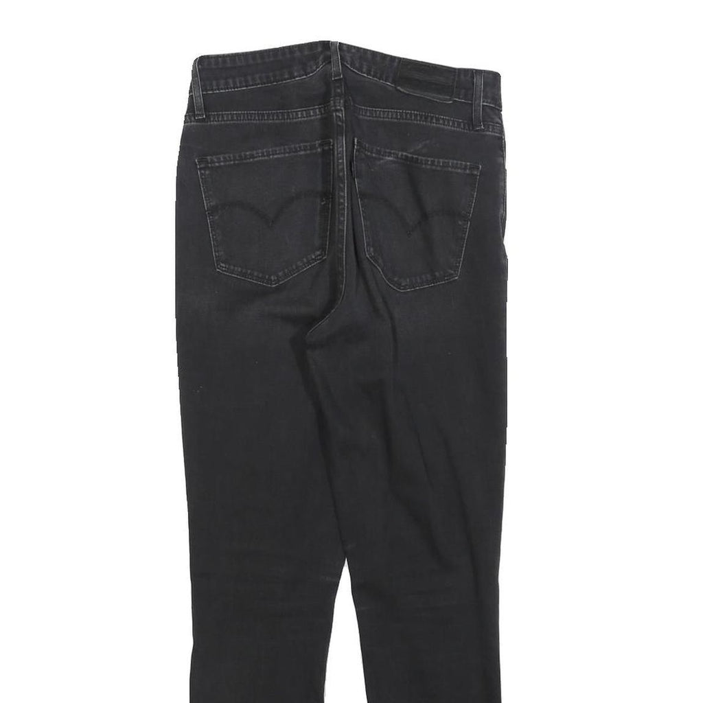 LEVI'S 721 Womens Jeans Black Slim Skinny Denim Medium W26 L25 Stylish Stretch