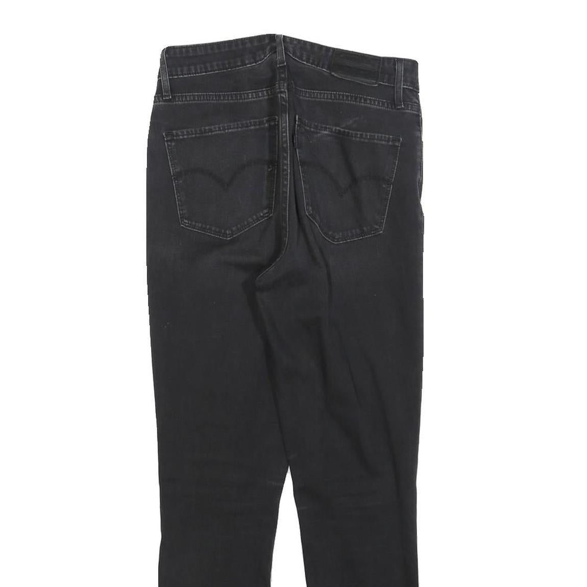 LEVI'S 721 Womens Jeans Black Slim Skinny Denim Medium W26 L25 Stylish Stretch