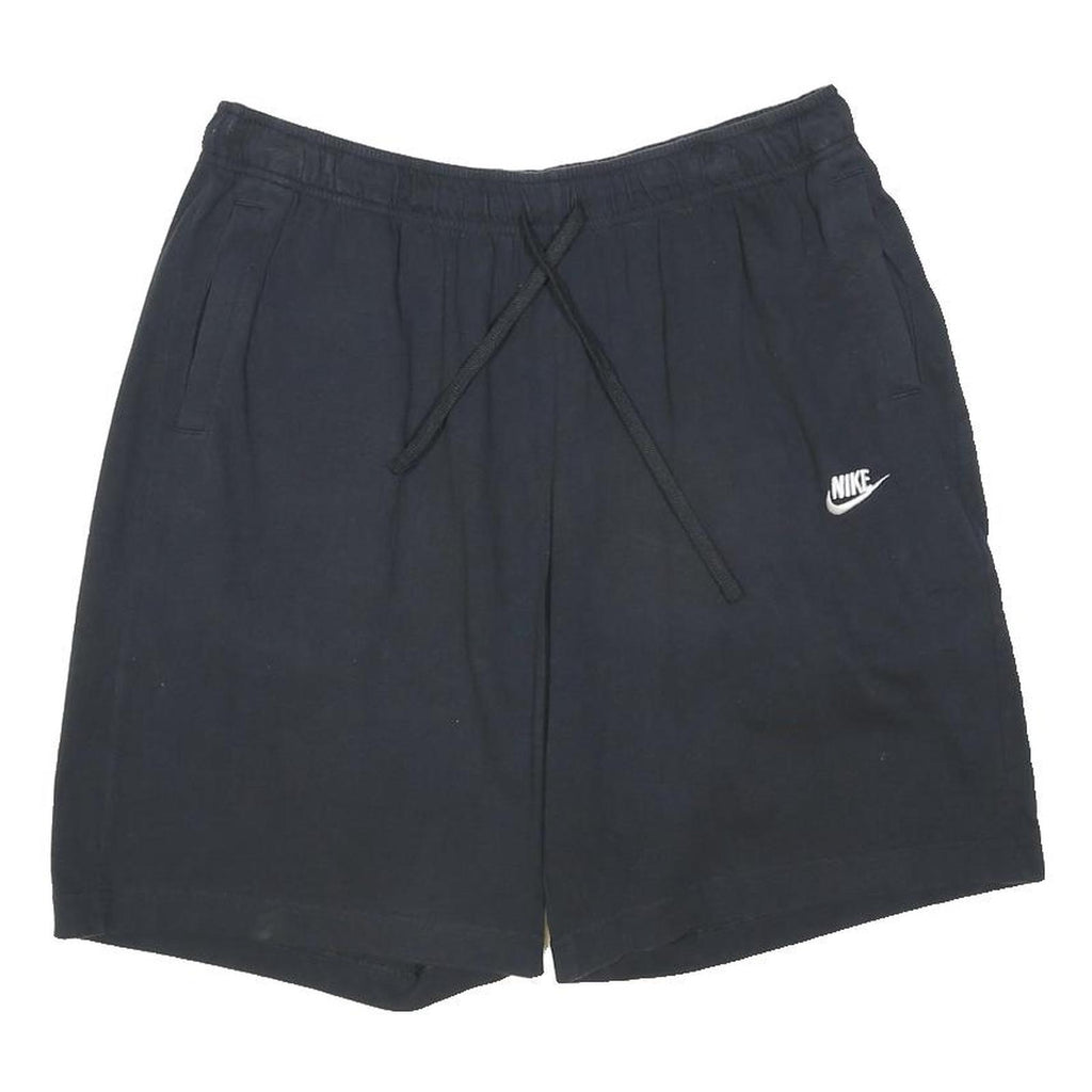NIKE Mens Black Casual Cotton Blend Shorts XL W34 Drawstring Pockets
