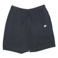 NIKE Mens Black Casual Cotton Blend Shorts XL W34 Drawstring Pockets