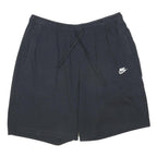 NIKE Mens Black Casual Cotton Blend Shorts XL W34 Drawstring Pockets