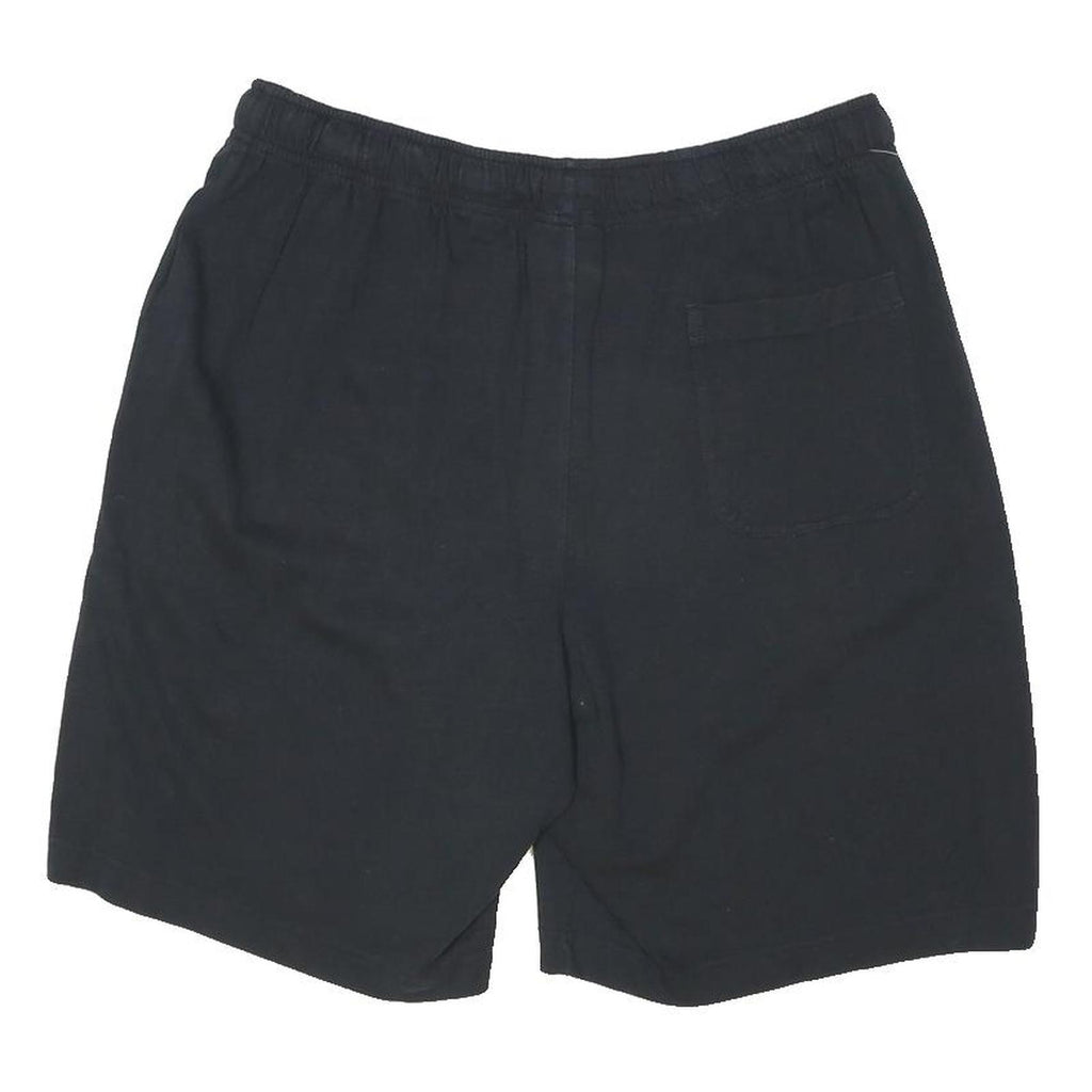 NIKE Mens Black Casual Cotton Blend Shorts XL W34 Drawstring Pockets