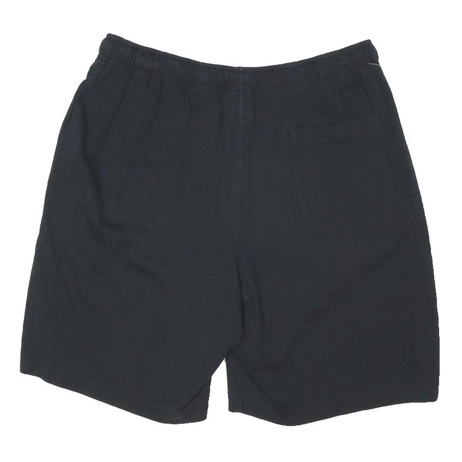 NIKE Mens Black Casual Cotton Blend Shorts XL W34 Drawstring Pockets
