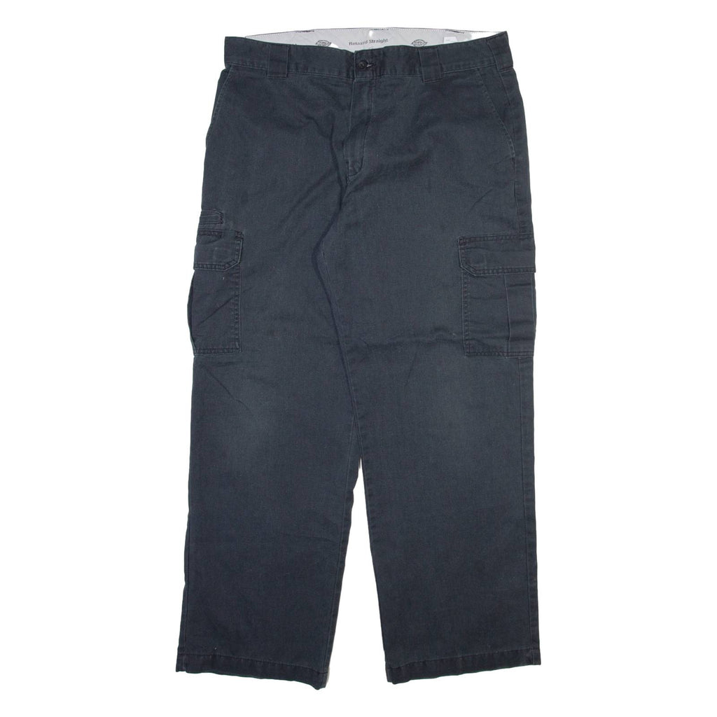 DICKIES Cargo Mens Trousers Grey Relaxed Straight W38 L32