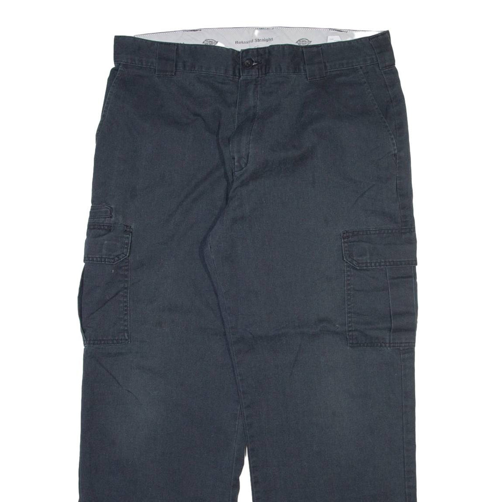 DICKIES Cargo Mens Trousers Grey Relaxed Straight W38 L32