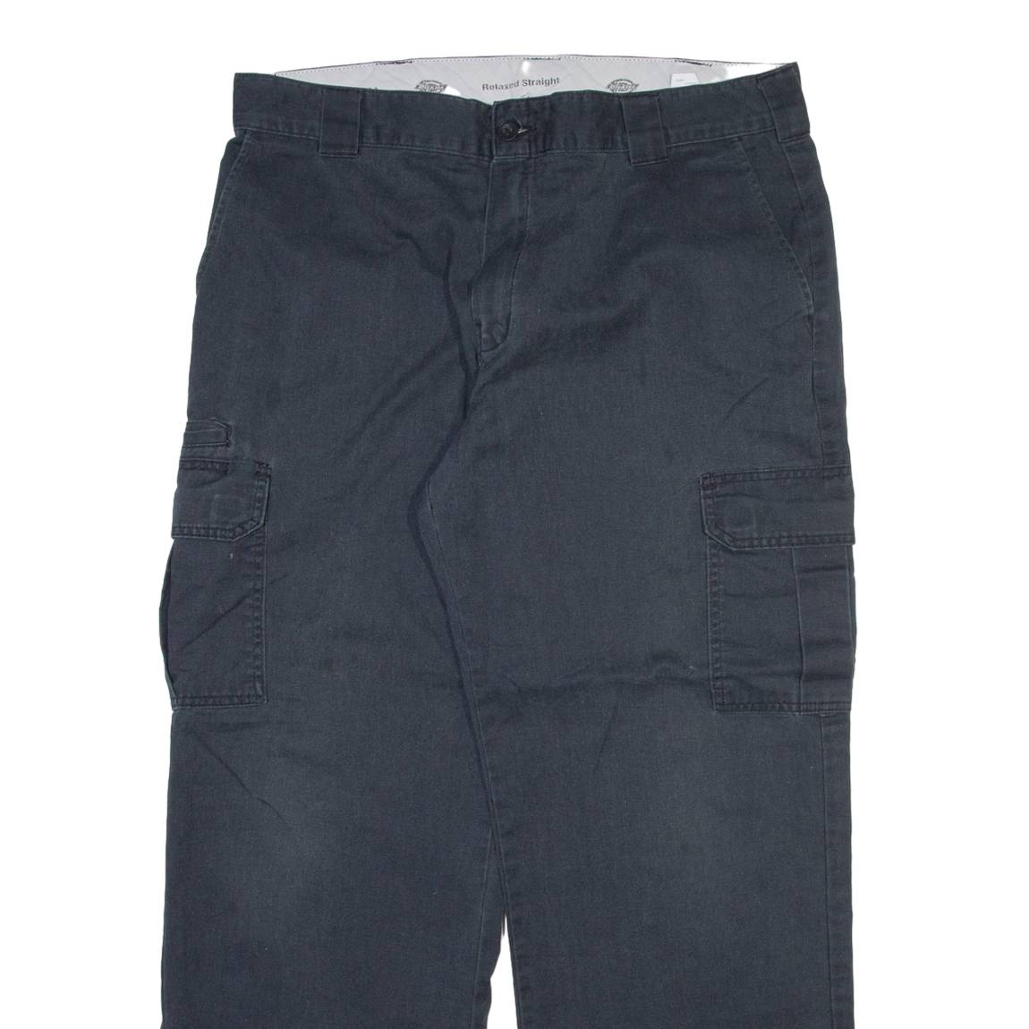 DICKIES Cargo Mens Trousers Grey Relaxed Straight W38 L32