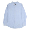 CHAPS Mens Blue Light Blue Casual Shirt L Button Down Long Sleeve Cotton