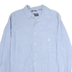 CHAPS Mens Blue Light Blue Casual Shirt L Button Down Long Sleeve Cotton