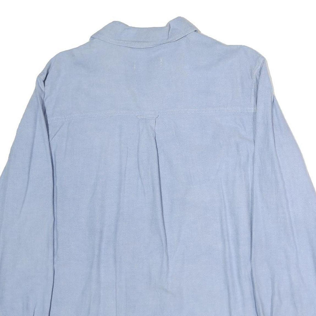 CHAPS Mens Blue Light Blue Casual Shirt L Button Down Long Sleeve Cotton