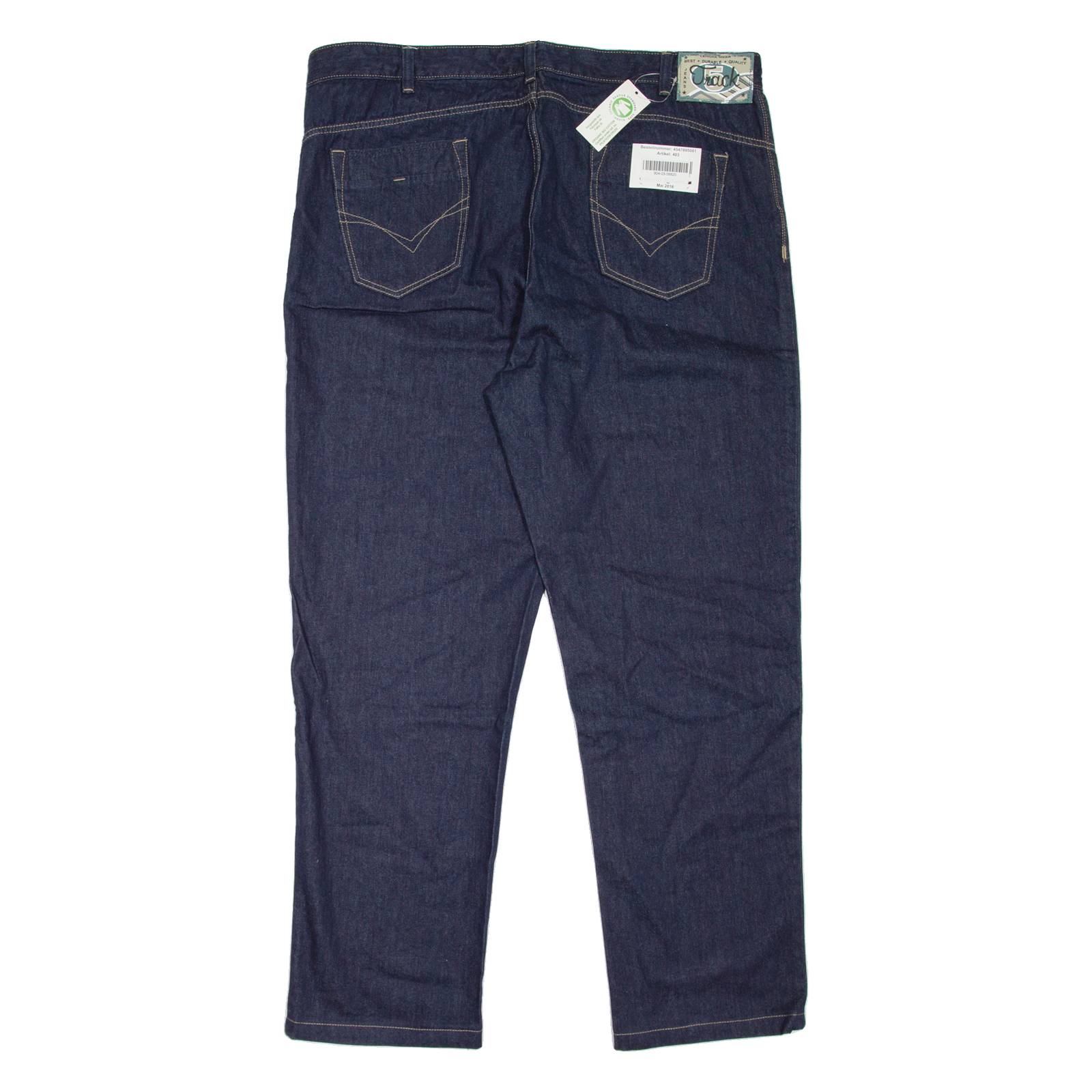 TRACK Mens Jeans Blue Regular Tapered W42 L32