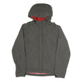 JACK WOLFSKIN Womens Grey Outdoor Jacket UK 16 Polyester Blend Zip Hooded Plain