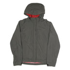 JACK WOLFSKIN Womens Grey Outdoor Jacket UK 16 Polyester Blend Zip Hooded Plain