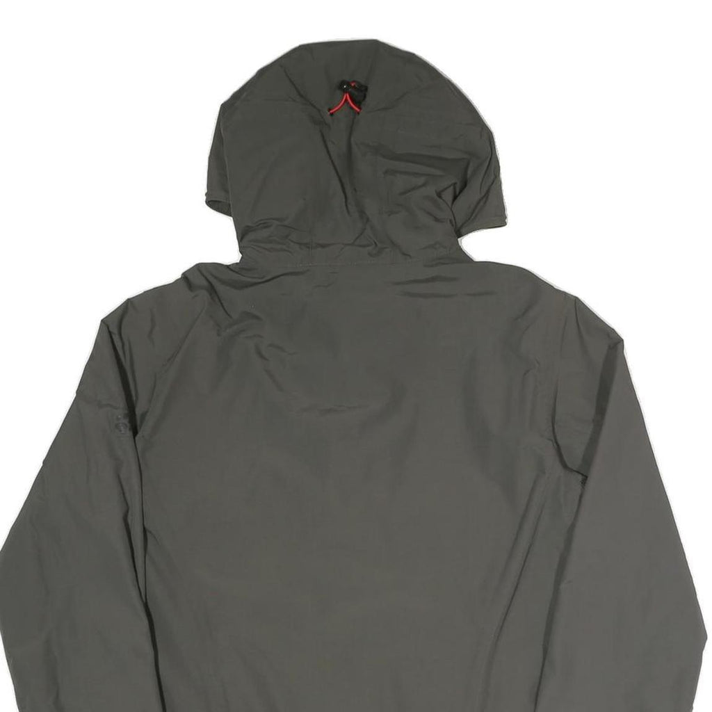 JACK WOLFSKIN Womens Grey Outdoor Jacket UK 16 Polyester Blend Zip Hooded Plain
