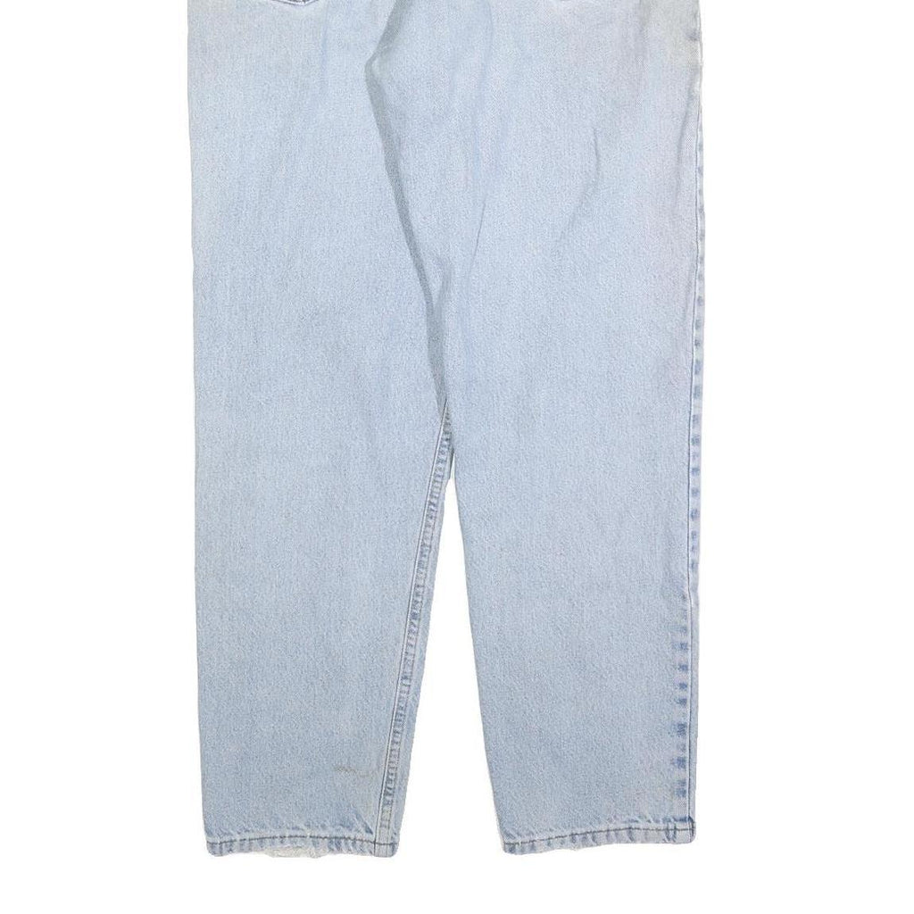 CARHARTT Mens Jeans Blue Regular Straight Denim Light W33 L32 Zip Cotton Blend