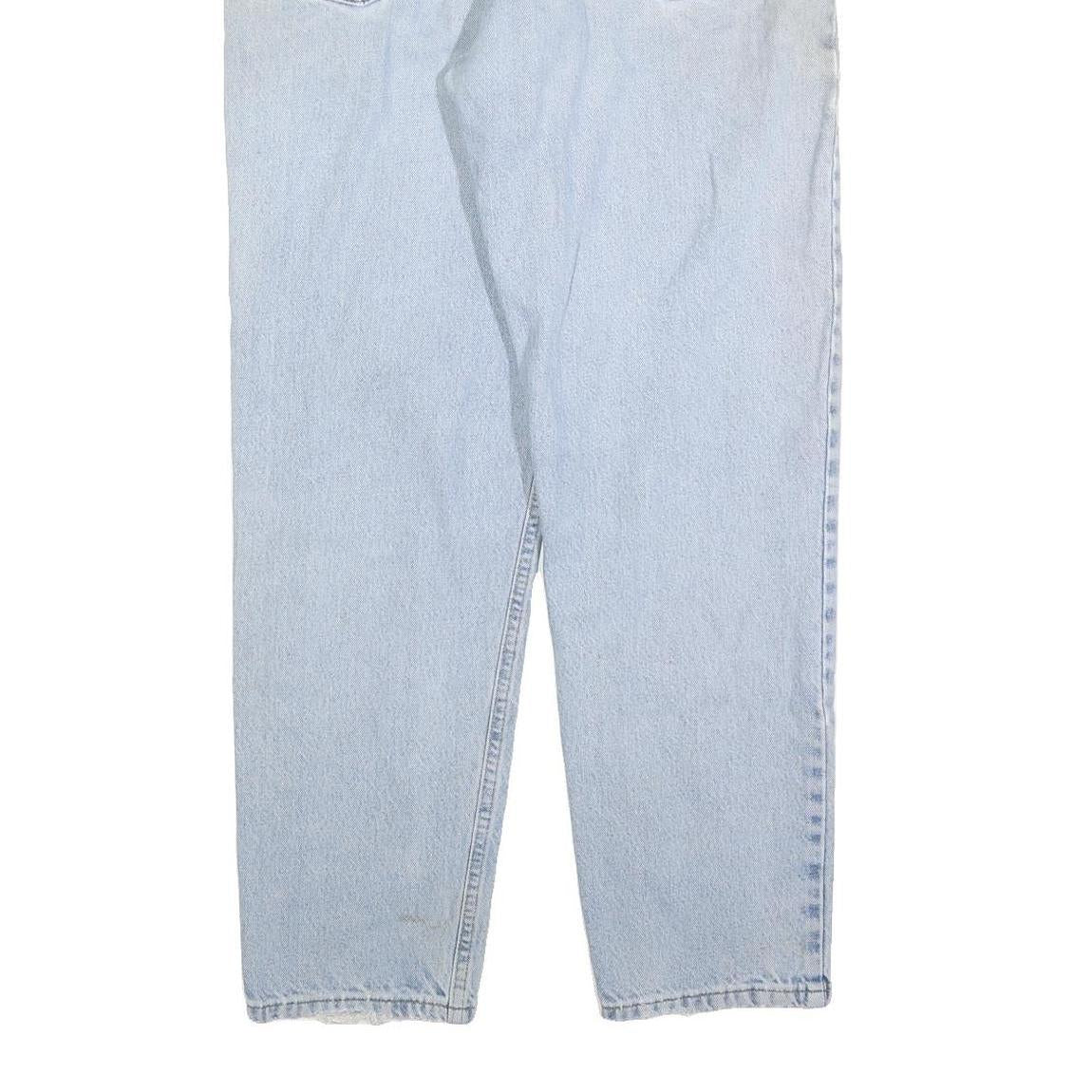 CARHARTT Mens Jeans Blue Regular Straight Denim Light W33 L32 Zip Cotton Blend