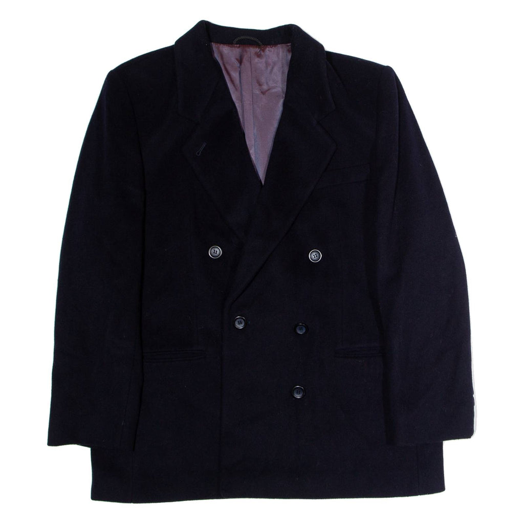 DEL MOD Mens Blazer Jacket Black Wool L