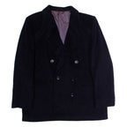 DEL MOD Mens Blazer Jacket Black Wool L