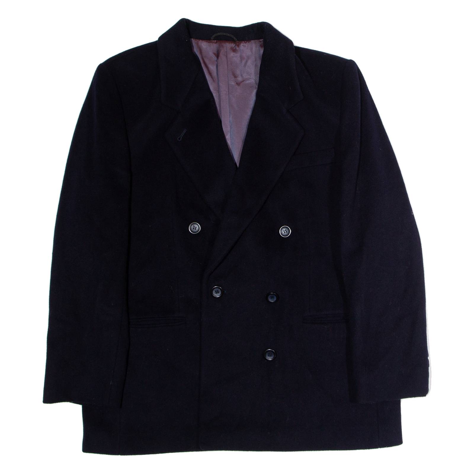 DEL MOD Mens Blazer Jacket Black Wool L