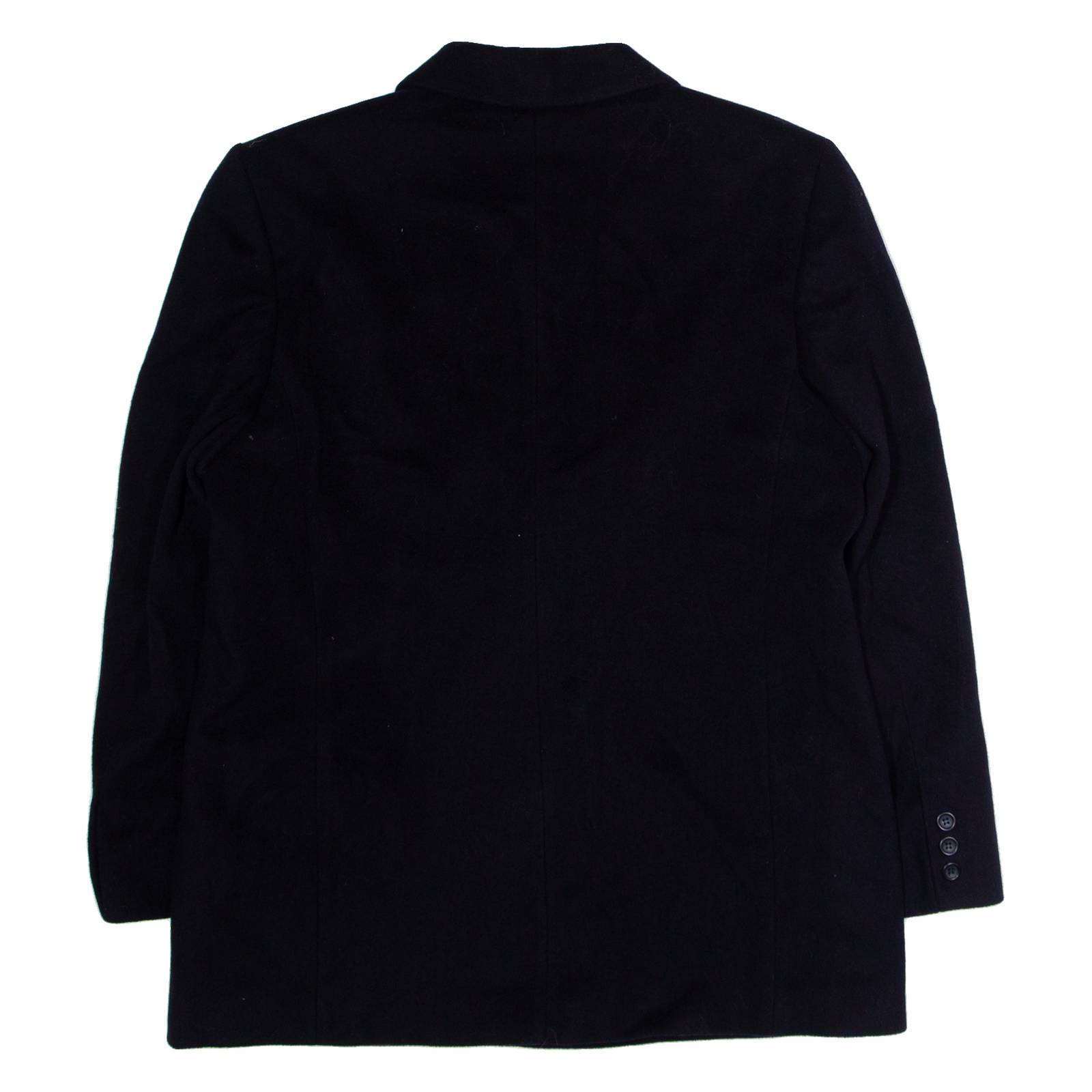 DEL MOD Mens Blazer Jacket Black Wool L