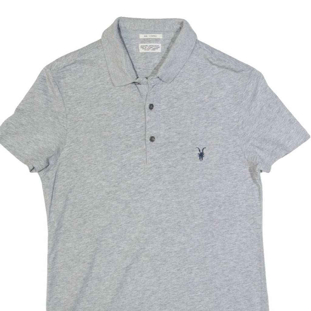 ALL SAINTS Mens Polo Shirt Grey XS