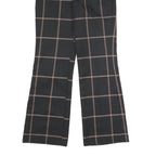 LEVI'S Womens Wool Blend Black & Brown Check Relaxed Straight Trousers W26 L28