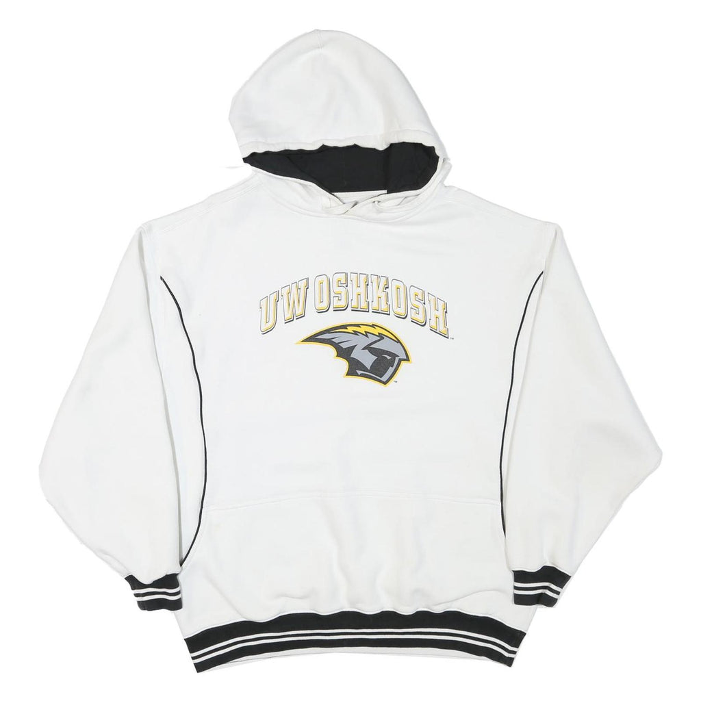 JANSPORT Mens White UW Oshkosh Pullover Hoodie XL College Logo Sweatshirt