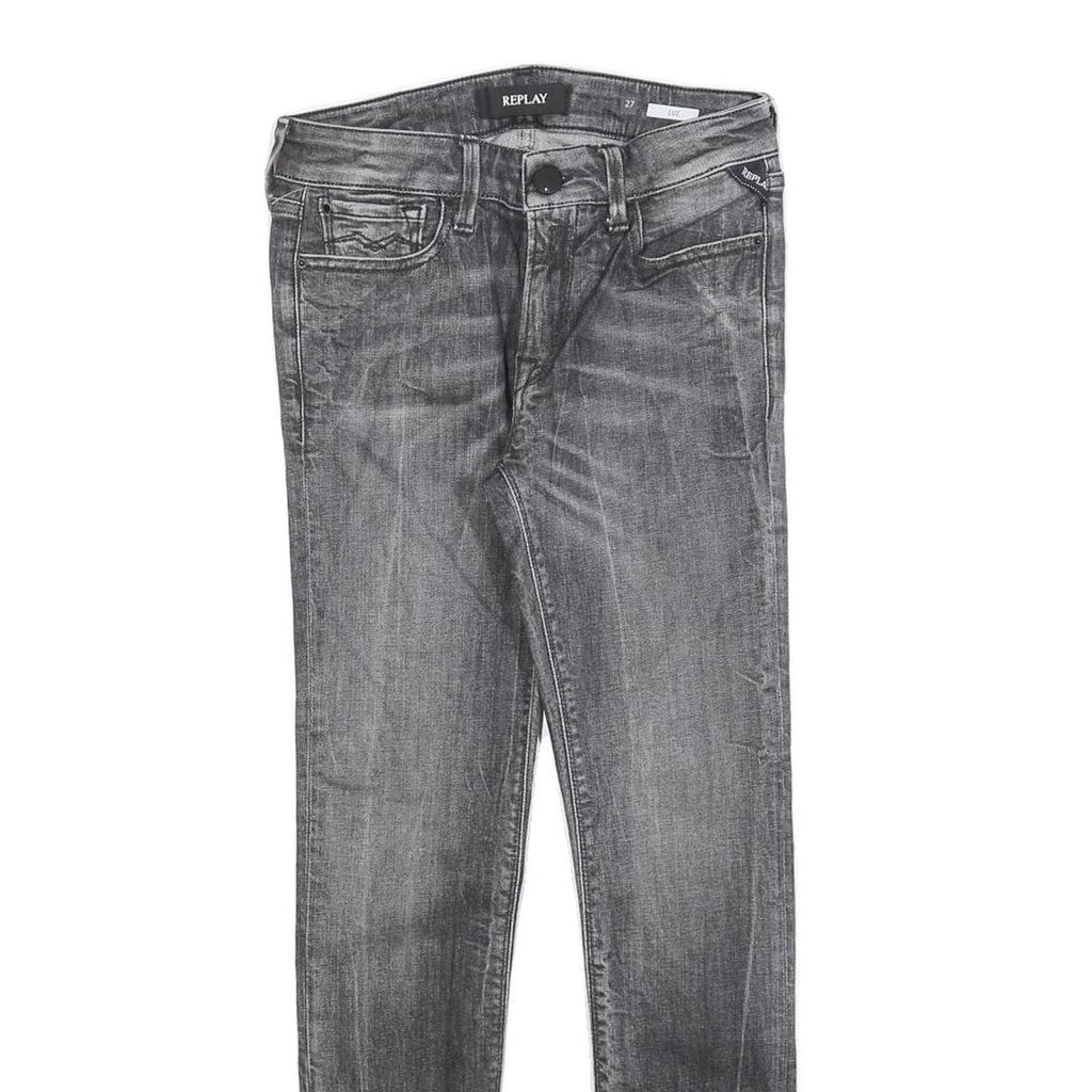 REPLAY Womens Jeans Blue Slim Skinny Denim Medium W27 L28 Stylish Zip