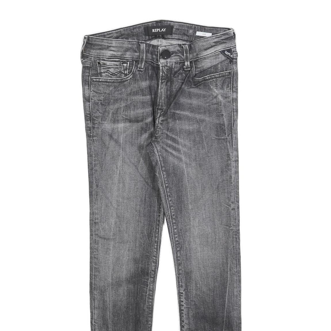 REPLAY Womens Jeans Blue Slim Skinny Denim Medium W27 L28 Stylish Zip