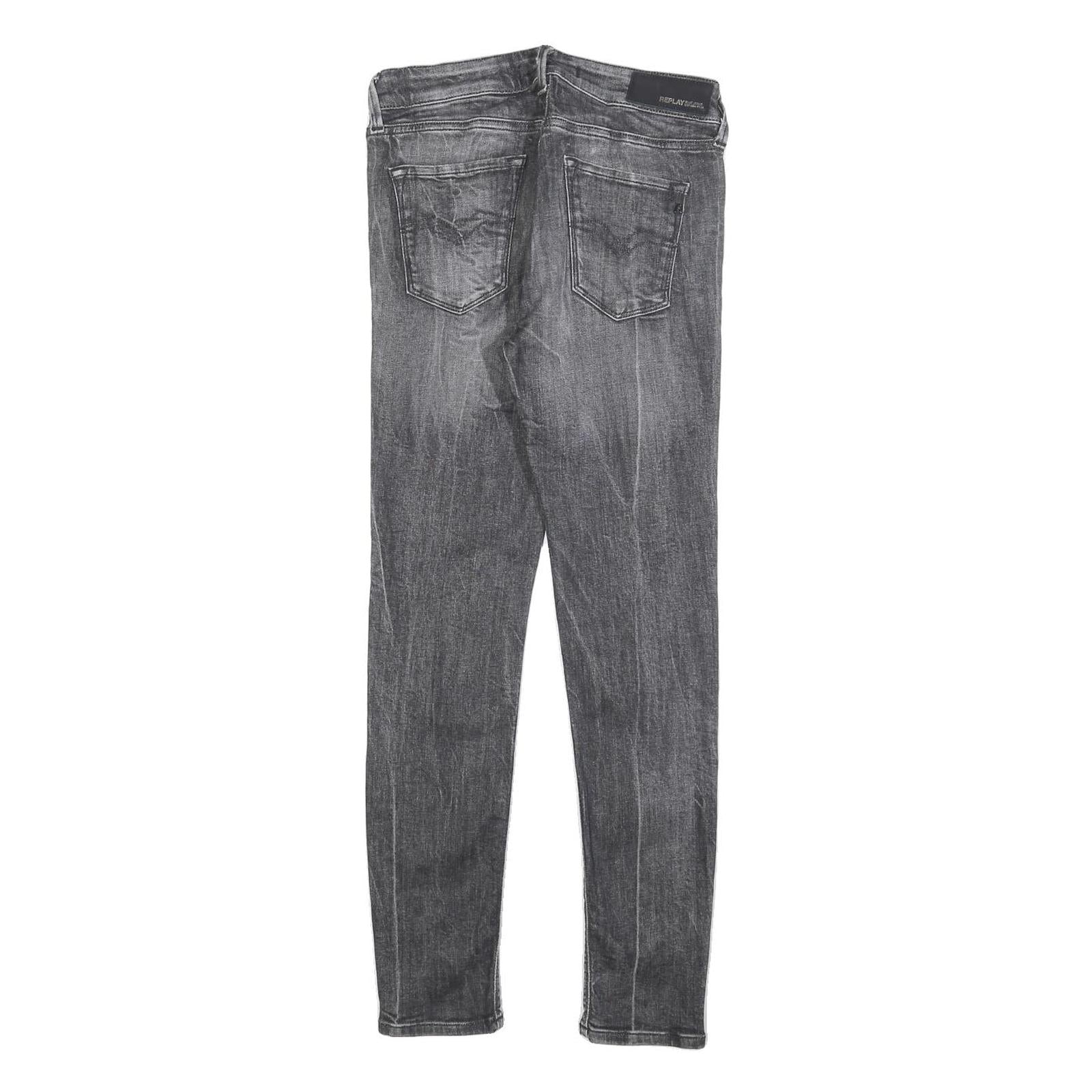 REPLAY Womens Jeans Blue Slim Skinny Denim Medium W27 L28 Stylish Zip