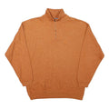WIND Mens Orange Plain Pullover Jumper Crew Neck Basic Knit Size S