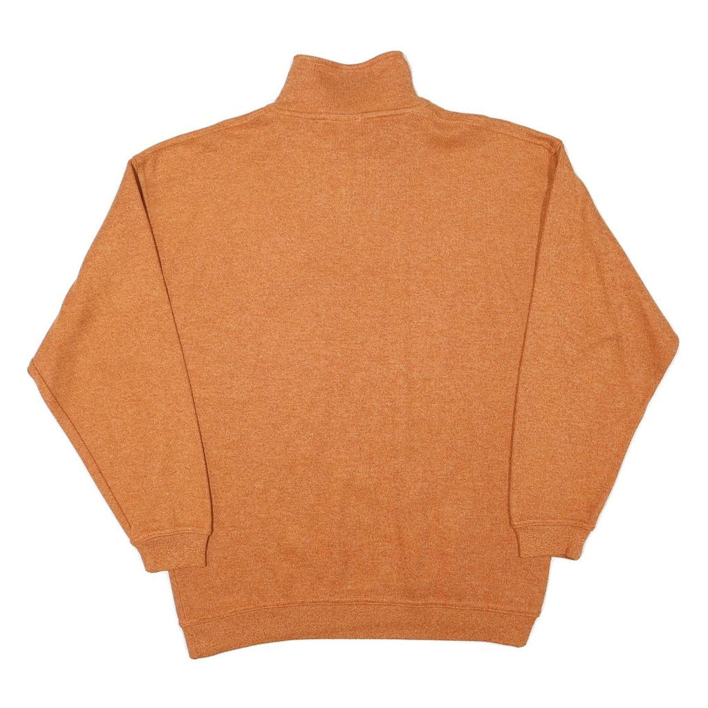 WIND Mens Orange Plain Pullover Jumper Crew Neck Basic Knit Size S
