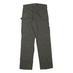 WRANGLER Mens Cotton Blend Grey Cargo Workwear Regular Fit Trousers W30 L33