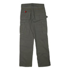 WRANGLER Mens Cotton Blend Grey Cargo Workwear Regular Fit Trousers W30 L33
