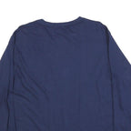 CHAMPION Mens Navy Blue Long Sleeve Crew Neck Graphic T-Shirt L